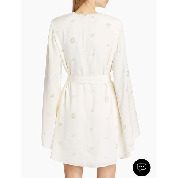 Stella McCartney Metallic Long-Sleeve Minidress US 2 $1850 - Picture 3 of 12